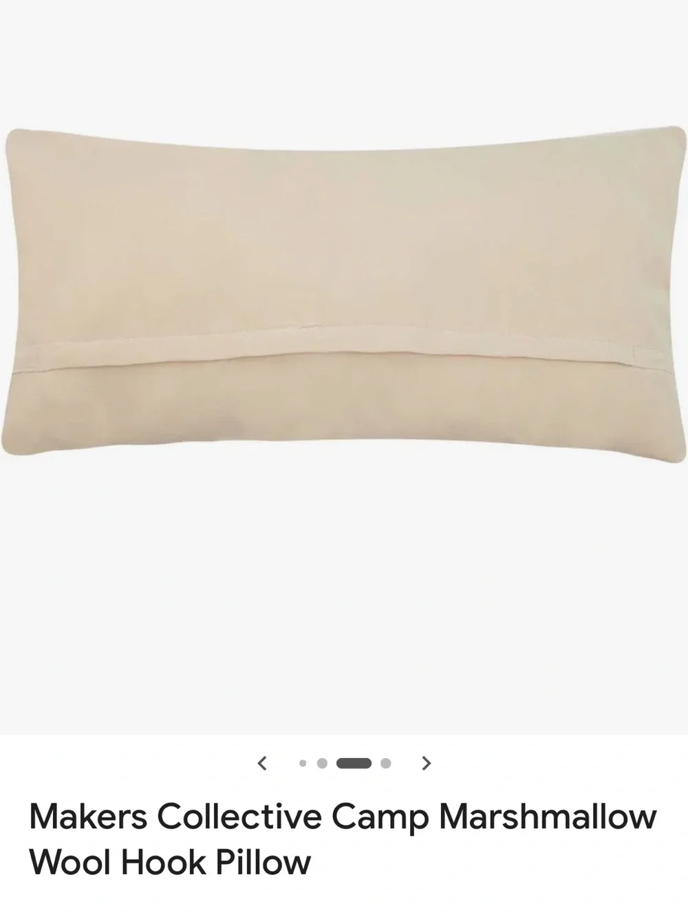 NWT Makers Collective CAMP Hooked Lumbar Pillow 9” x 18”
